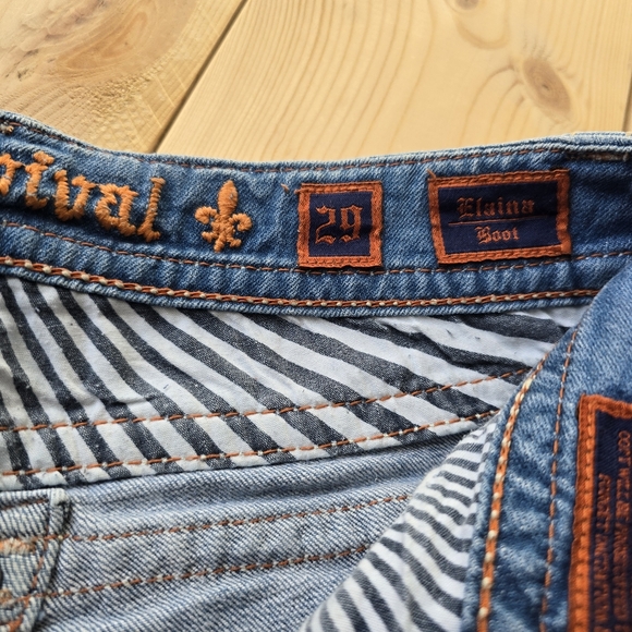 Rock Revival Elaina Boot Distressed Denim Jeans Size 29X31 - Picture 8 of 16